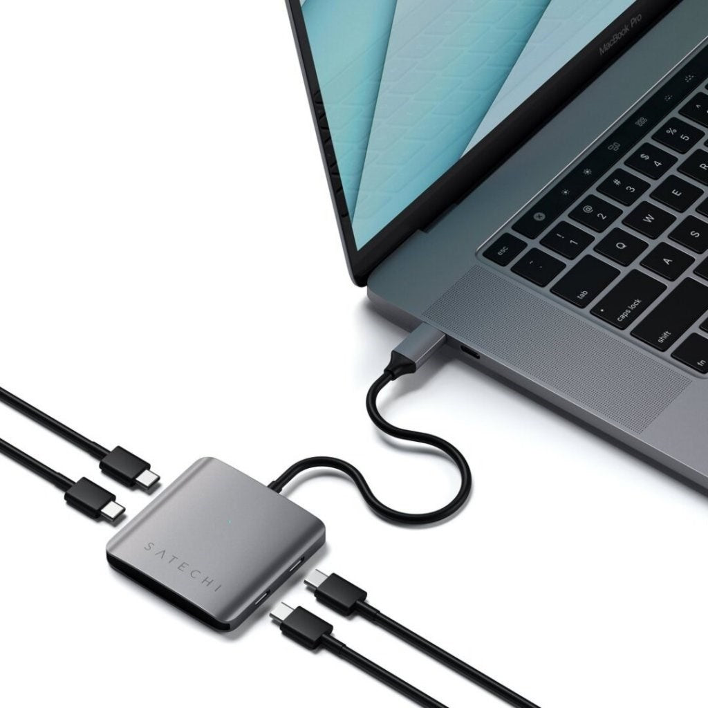 Satechi 4-i-1 USB-C-nav-Space Grey