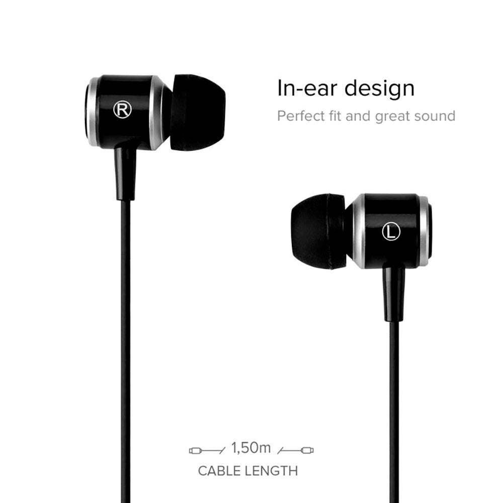 SBS Studio Mix 100c Hörlurar In-Ear med USB-C & Mikrofon - Svart
