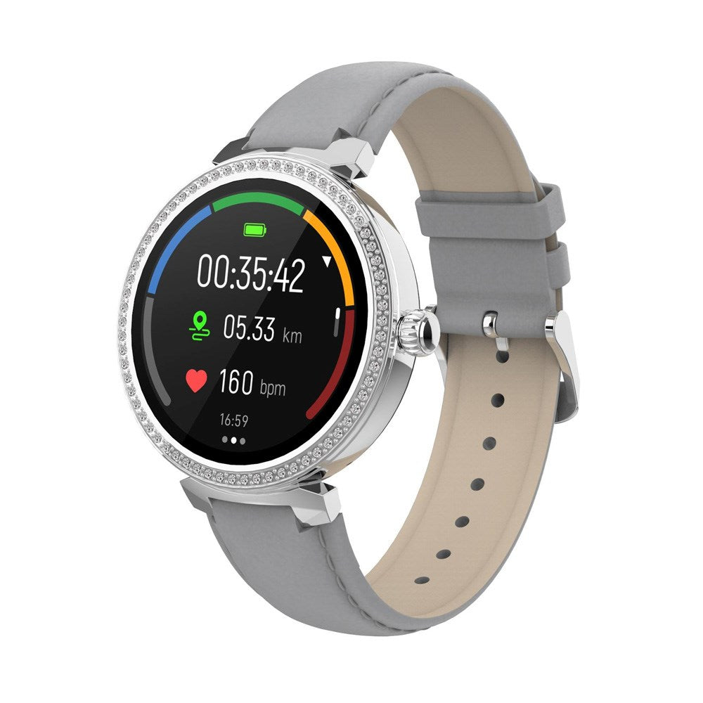 Denver SWC-342 Bluetooth Smartklocka med Hälso- & Fitnessspårare - Armband i Konstläder - Silver