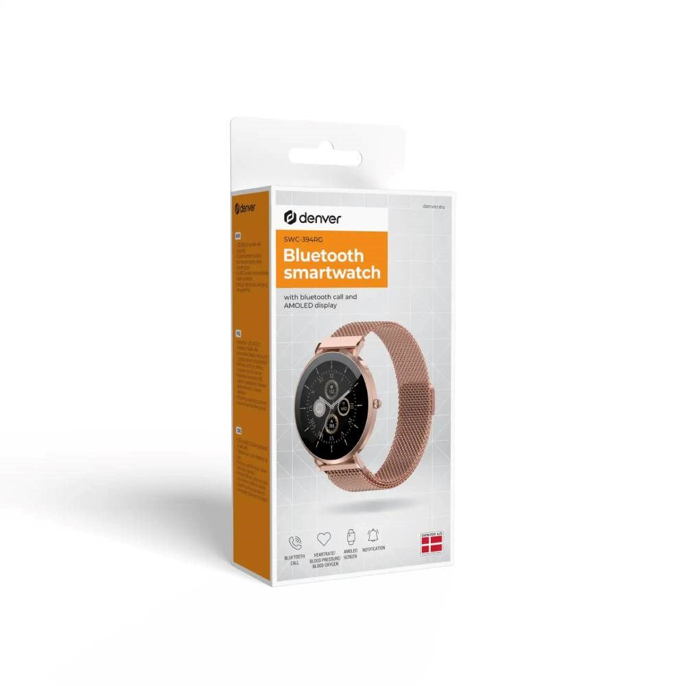 Denver SWC-394RG Bluetooth Smartklocka m. Hälsospårning - Rose Gold
