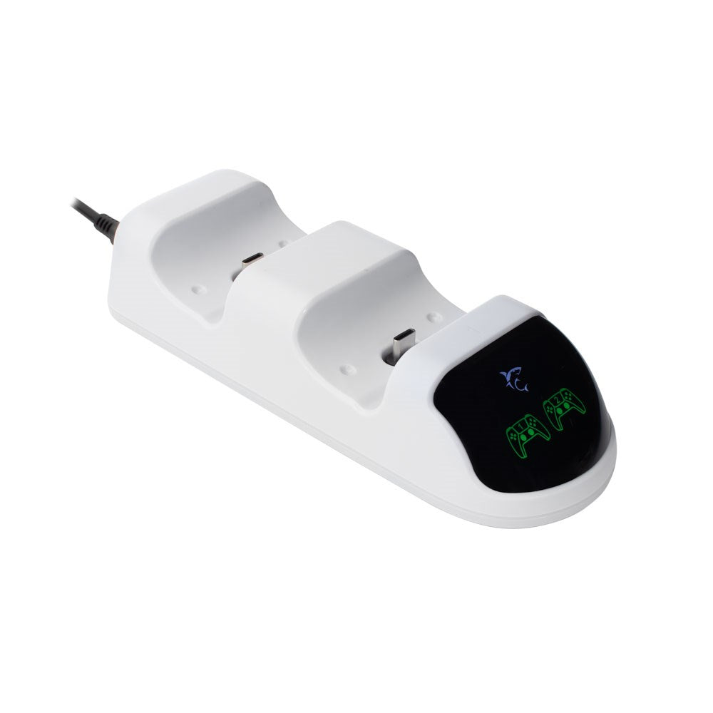 White Shark TAKEDOWN Laddstation för PS5 Controller – Vit