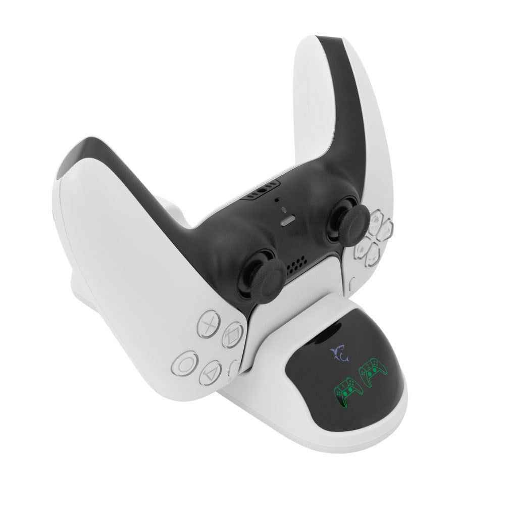 White Shark TAKEDOWN Laddstation för PS5 Controller – Vit