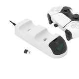 White Shark TAKEDOWN Laddstation för PS5 Controller – Vit