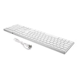 Deltaco Full-Size Bluetooth Tangentbord Aluminium - Silver