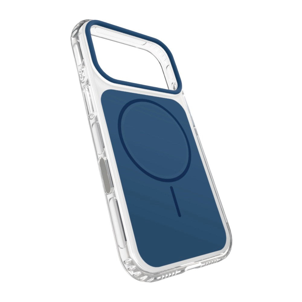 iPhone 18 Pro SBS Block Mag Skal - MagSafe Kompatibel - Blå / Transparent