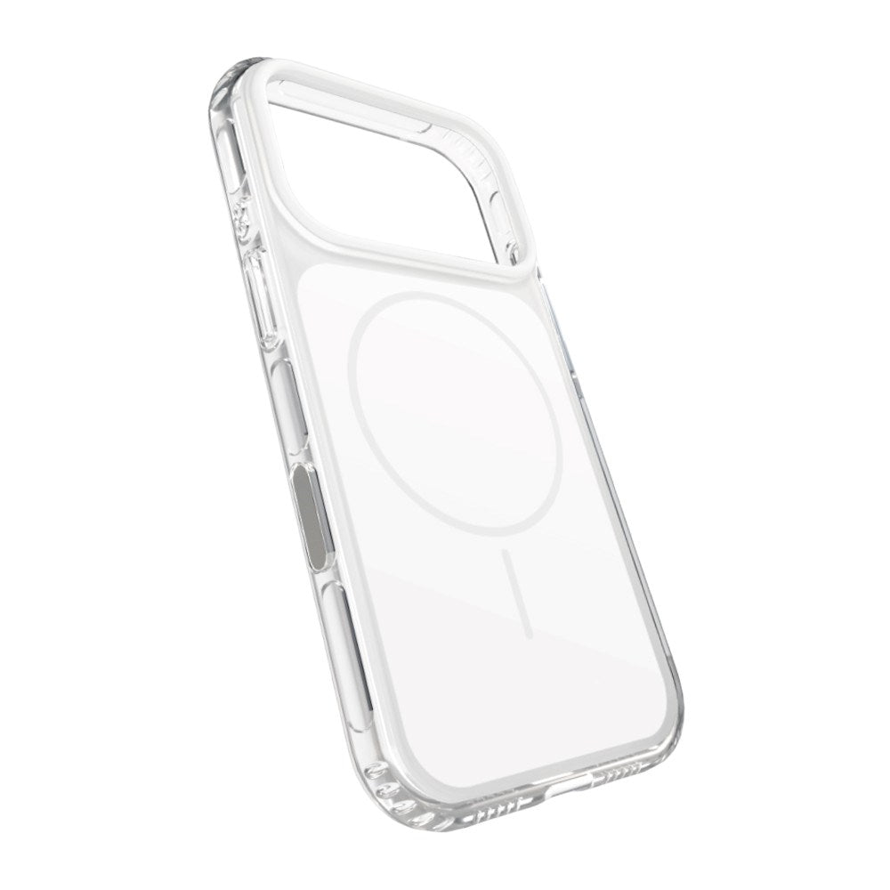 iPhone 18 Pro SBS Block Mag Skal - MagSafe Kompatibel - Vit / Transparent
