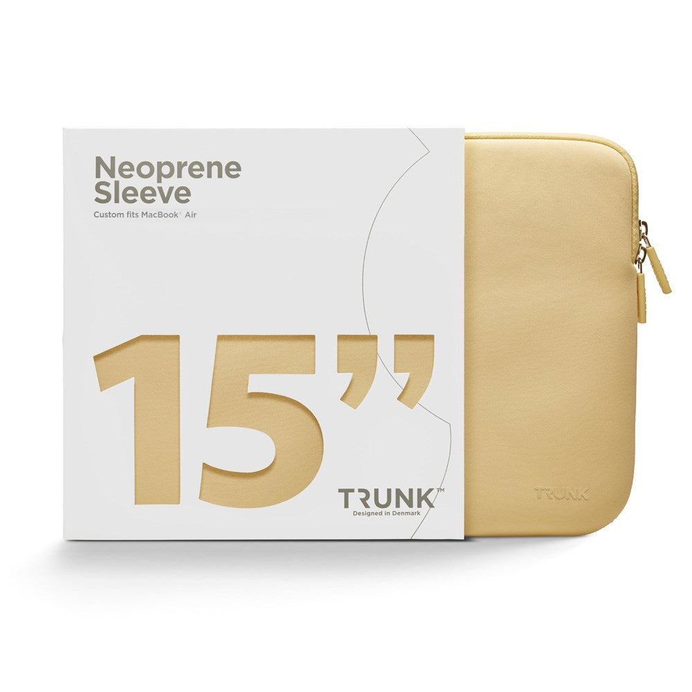 Trunk Neoprene Sleeve för MacBook 15" (34 x 23.5 x 1 cm) - Chardonnay
