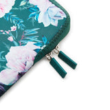 Trunk Neoprene Sleeve för MacBook 13" (30.5 x 21.5 x 1.5 cm) - Sweet Power Green Flower