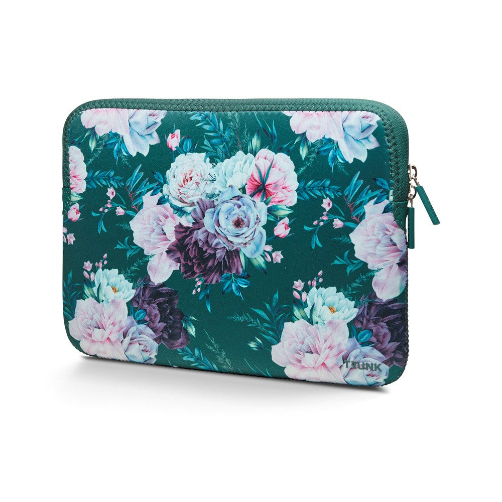 Trunk Neoprene Sleeve för MacBook 13" (30.5 x 21.5 x 1.5 cm) - Sweet Power Green Flower