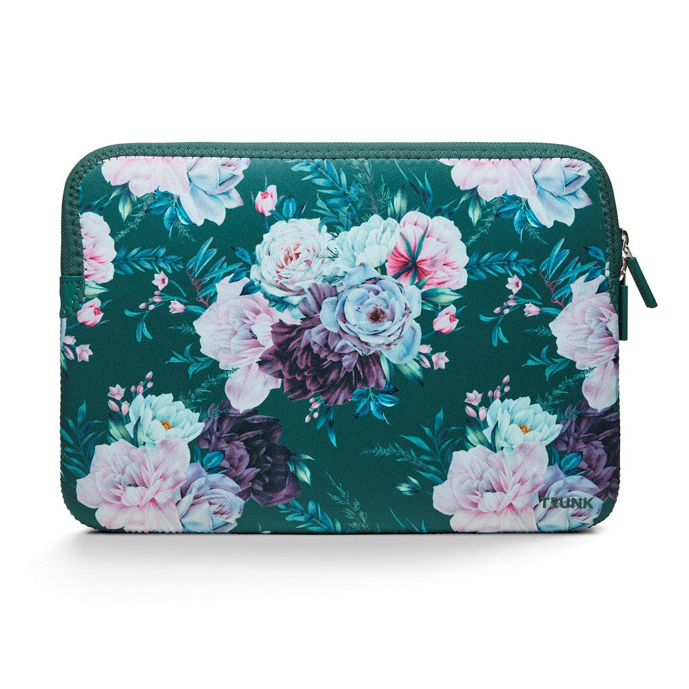 Trunk Neoprene Sleeve för MacBook 13" (30.5 x 21.5 x 1.5 cm) - Sweet Power Green Flower