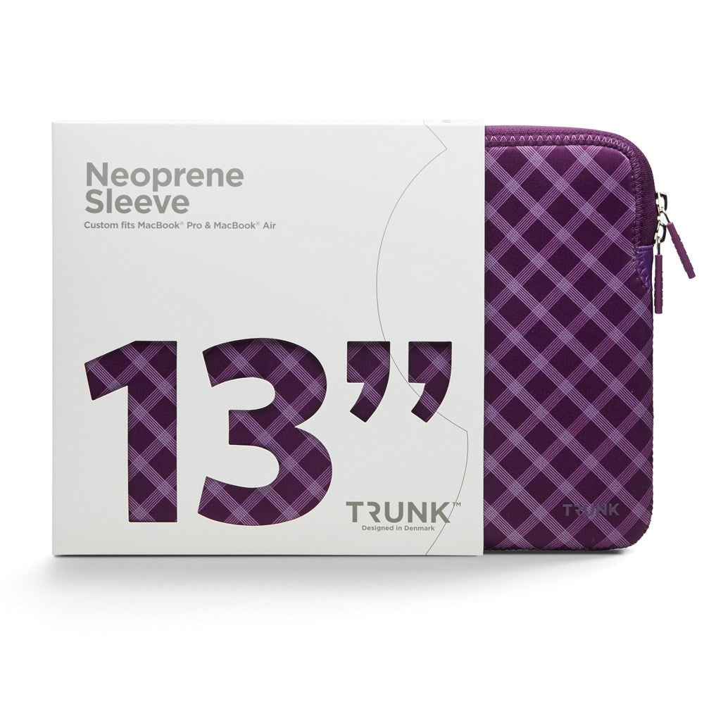 Trunk Neoprene Sleeve för MacBook 13" (30.5 x 21.5 x 1.5 cm) - Medium Purple Tartan