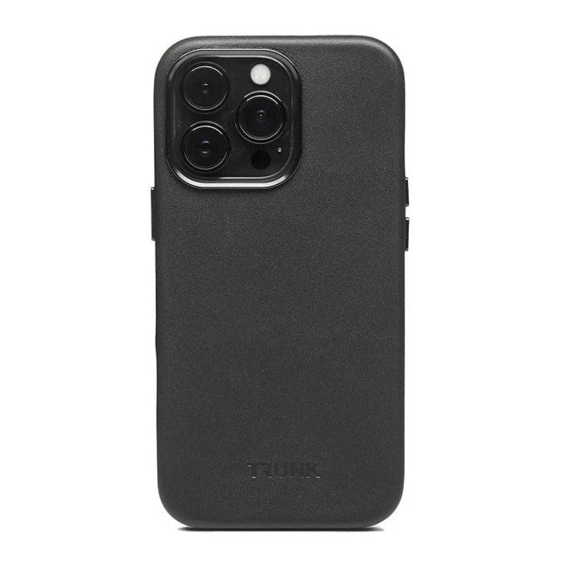 iPhone 13 Pro Trunk Äkta Läder Skal - Svart