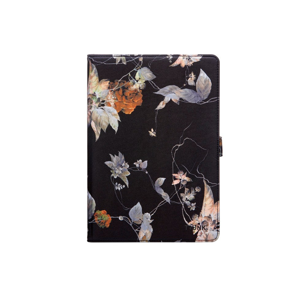Trunk Universellt Flip Fodral (24.5 x 17.5 x 1 cm) - Black Flower