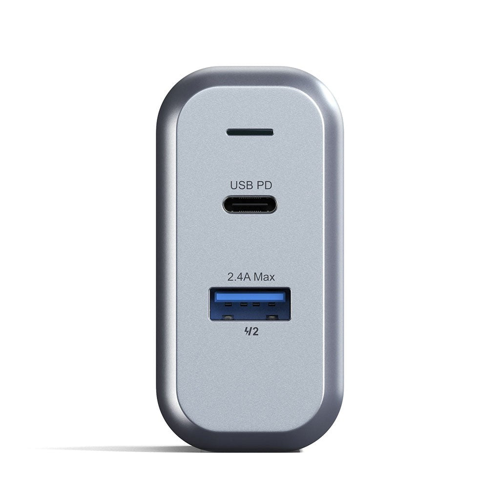 Satechi USB-C 30W PD Väggladdare med USB-A och USB-C - Space Grey