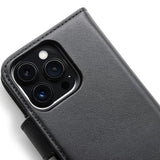 iPhone 13 Pro Max Trunk 2-i-1 Plånboksfodral i Äkta Läder - Svart