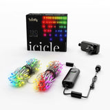 Twinkly 190L RGB Icicle Light String 5m - Transparent Wire