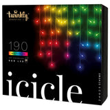 Twinkly 190L RGB Icicle Light String 5m - Transparent Wire