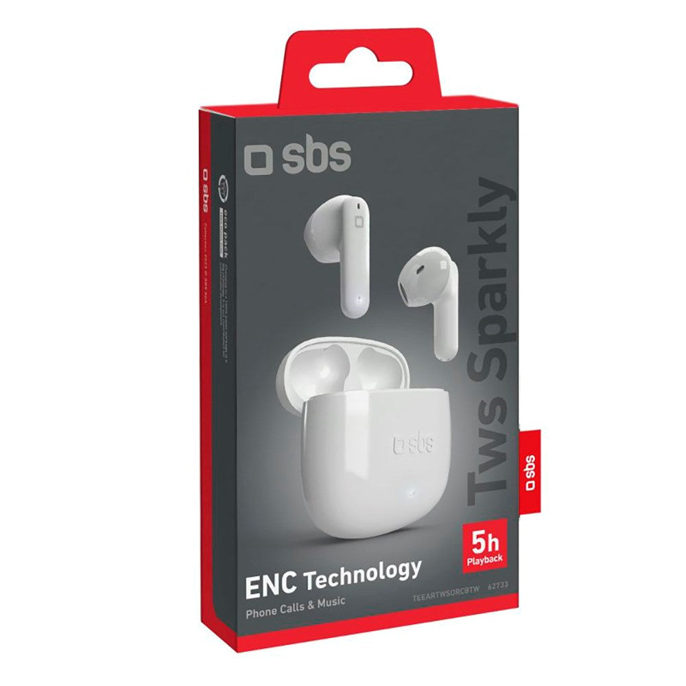 SBS Sparkly True Wireless In-Ear Bluetooth Hörlurar - Vit