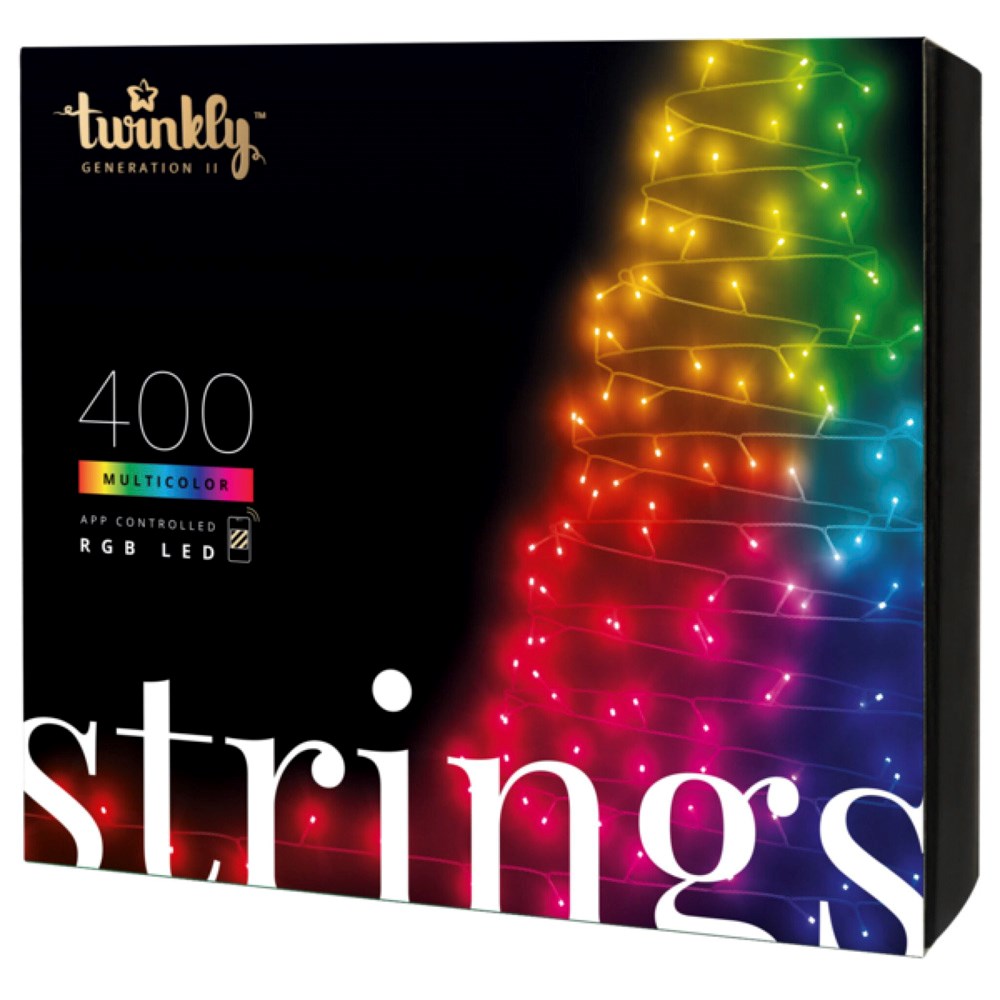 Twinkly 400-Led RGB 32m Ljuskedja - Svart sladd