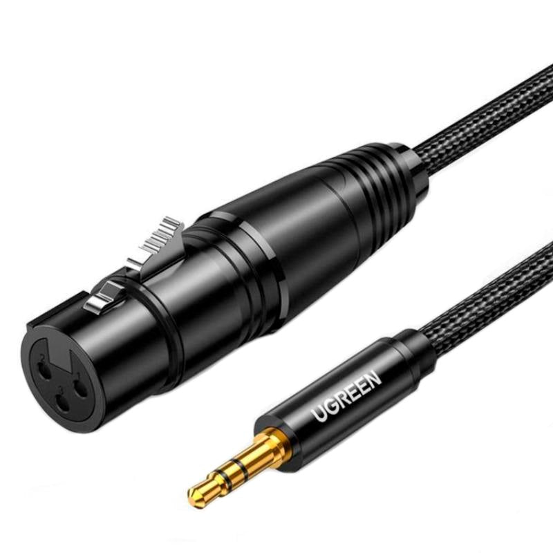 Ugreen AV182 XLR till 3,5 mm jackkabel - 1m - Svart