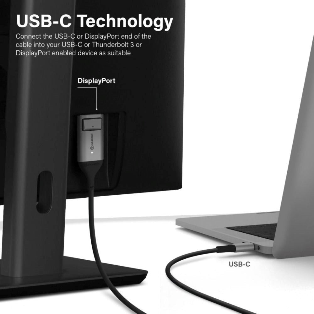 ALOGIC Ultra 4K USB -C till DisplayPort Cable - Space Grey - 1M