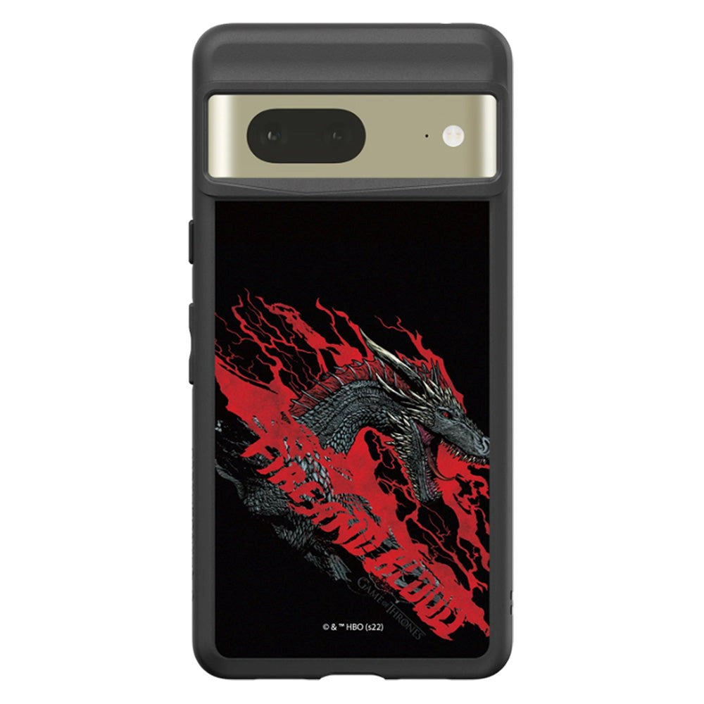 Google Pixel 7 RhinoShield SolidSuit Tåligt Skal med Game of Thrones - Dragon Fire & Blood