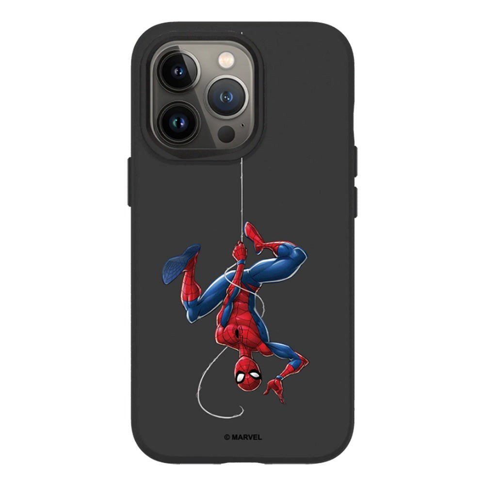 iPhone 13 Pro RhinoShield SolidSuit Tåligt Skal - Marvel - Spider-Man Upside Down