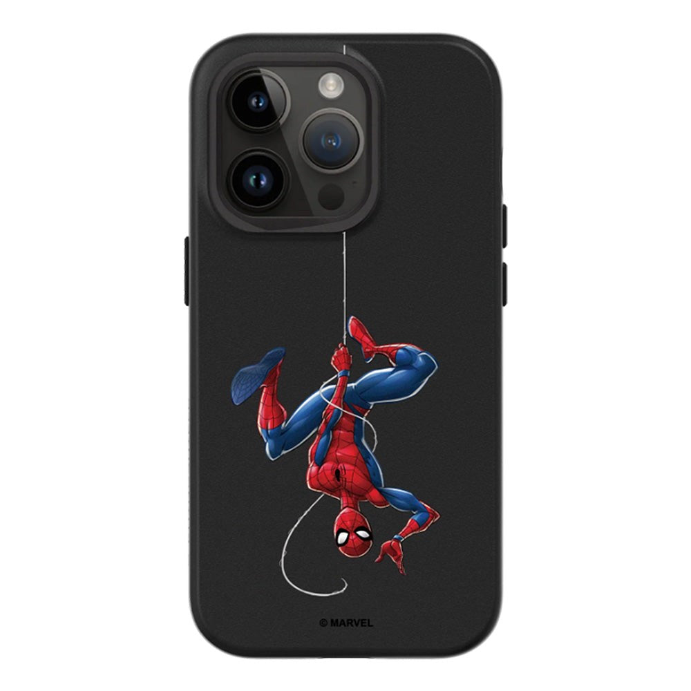 iPhone 14 Pro RhinoShield SolidSuit Tåligt Skal - Marvel - Spider-Man Upside Down