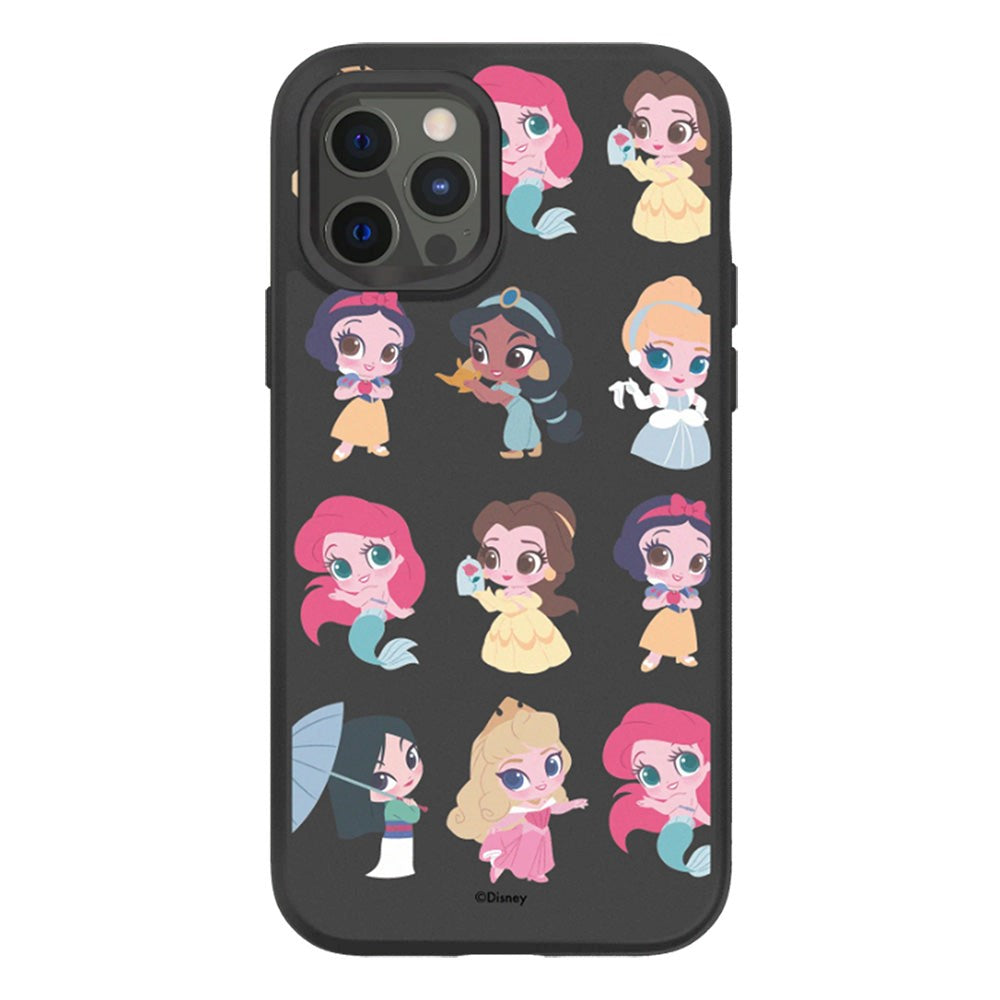 iPhone 12 / 12 Pro RhinoShield SolidSuit Tåligt Skal - Disney Princess - Chibi Style