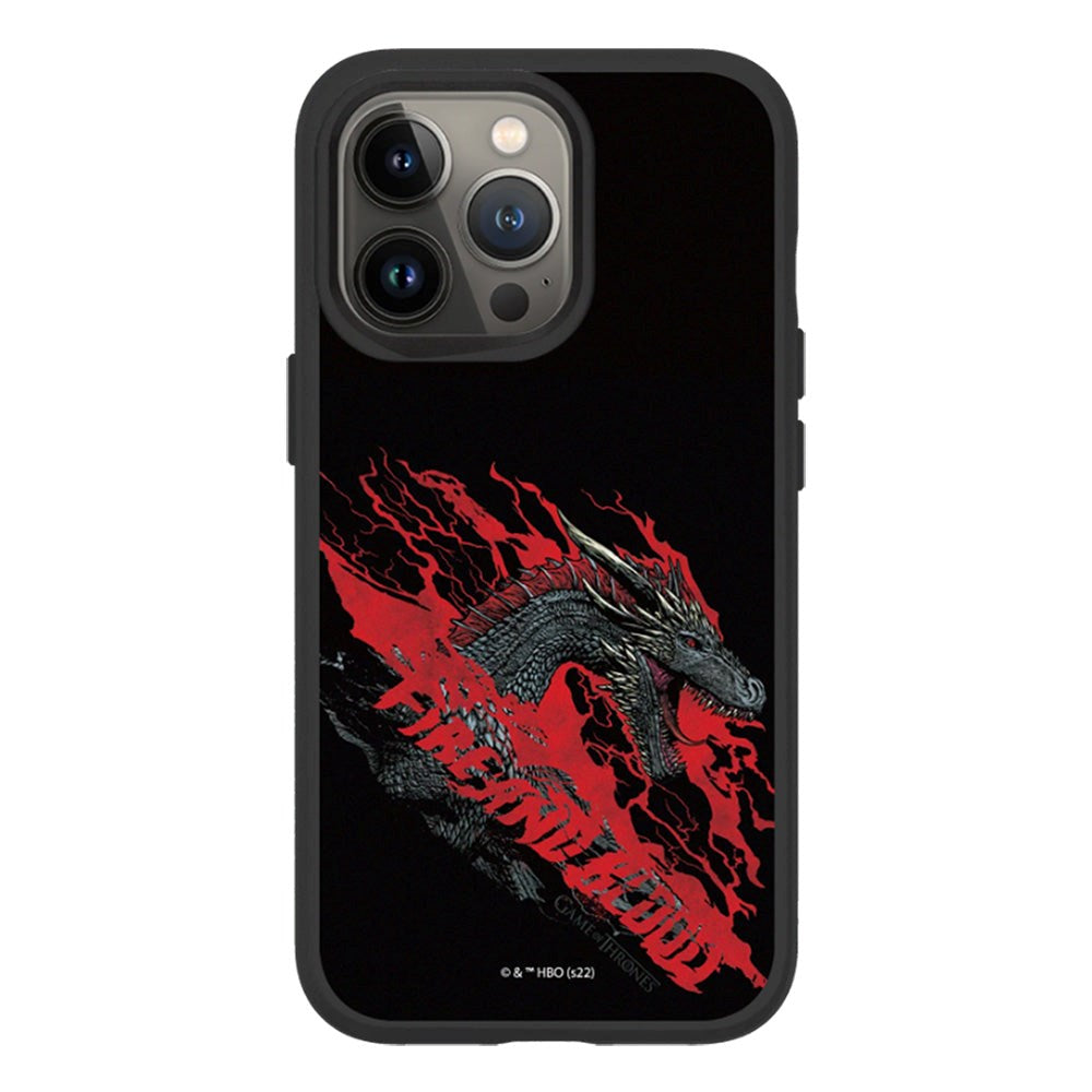 iPhone 13 Pro RhinoShield SolidSuit Tåligt Skal - Game of Thrones - Dragon Fire & Blood