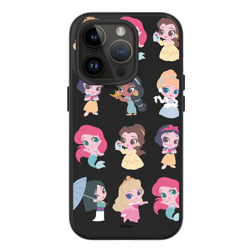 iPhone 14 Pro RhinoShield SolidSuit Tåligt Skal - Disney Princess - Chibi Style