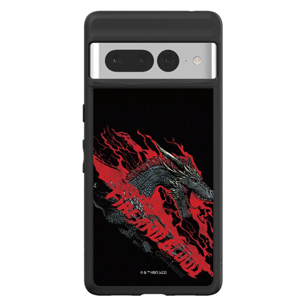 Google Pixel 7 Pro RhinoShield SolidSuit Tåligt Skal - Game Of Thrones - Dragon Fire & Blood