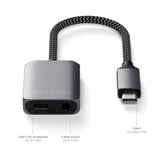 Satechi USB-C till Jack 3,5 mm & USB-C-adapter-Space Grey