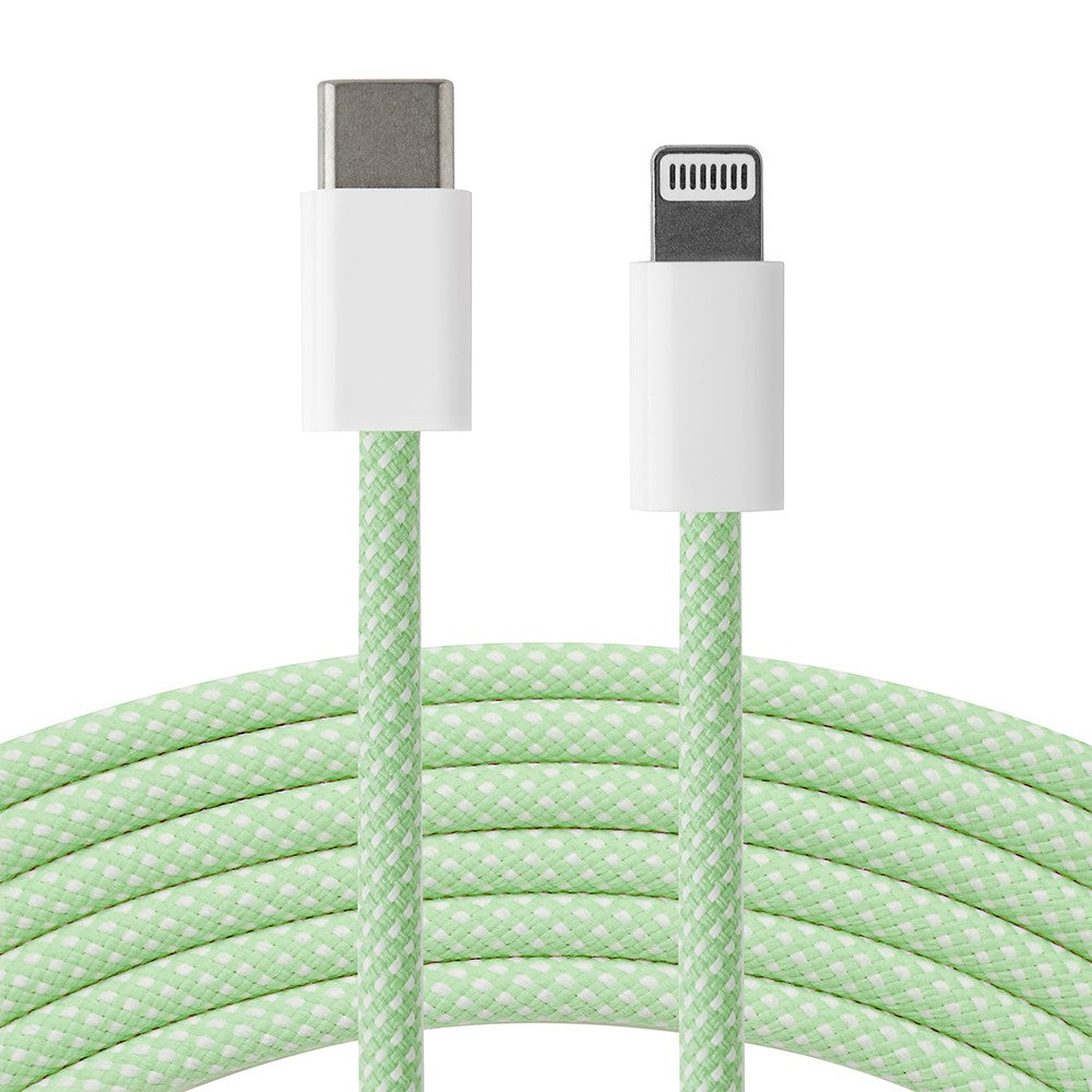 Xceed Braided USB-C till Lightning Kabel PD 60W - 2m - Grön