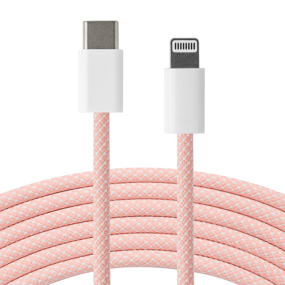 Xceed Braided USB-C till Lightning Kabel PD 60W - 2m - Rosa