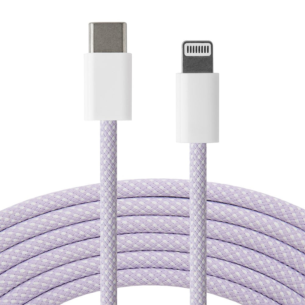 Xceed Braided USB-C till Lightning Kabel PD 60W - 2m - Lila