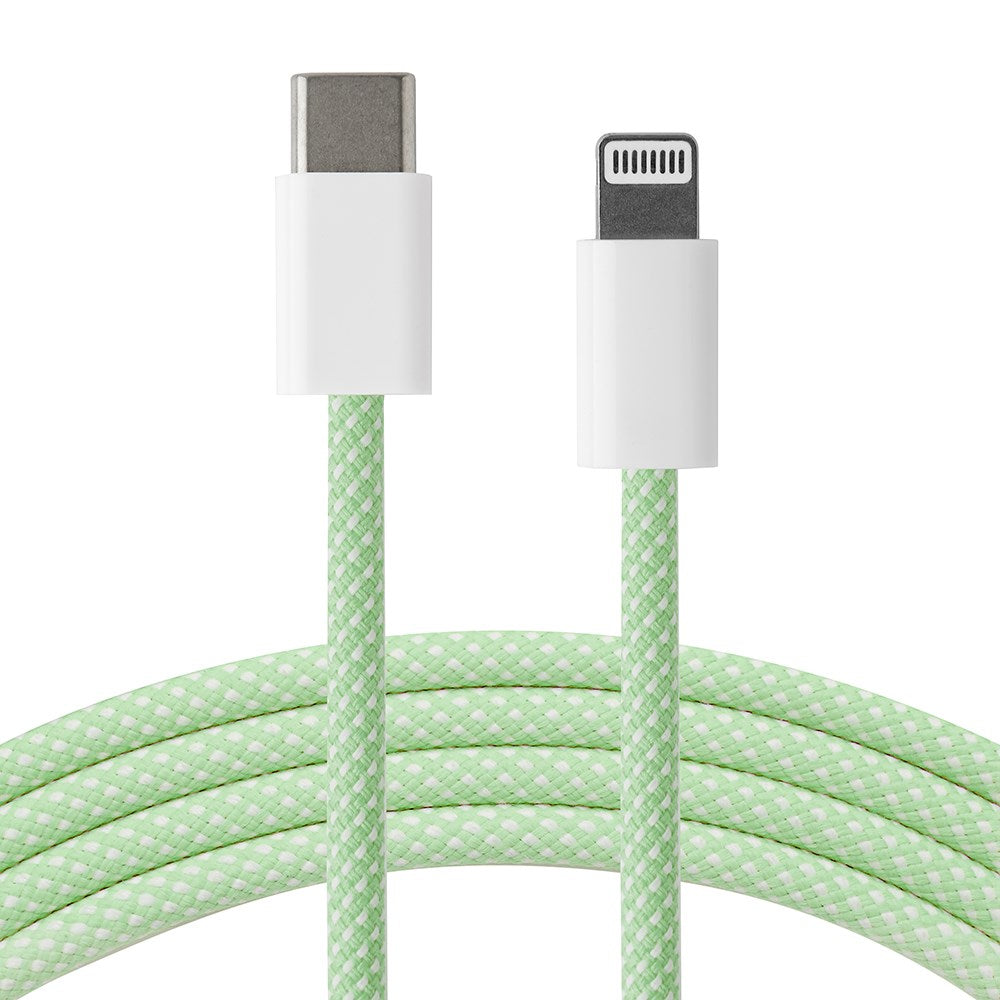 Xceed Braided USB-C till Lightning Kabel PD 60W - 1m - Grön