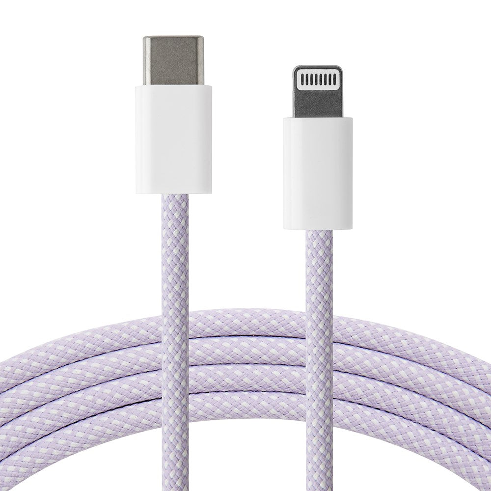 Xceed Braided USB-C till Lightning Kabel PD 60W - 1m - Lila