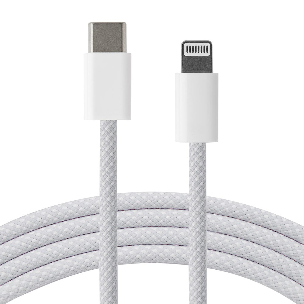 Xceed Braided USB-C till Lightning Kabel PD 60W - 1m - Vit