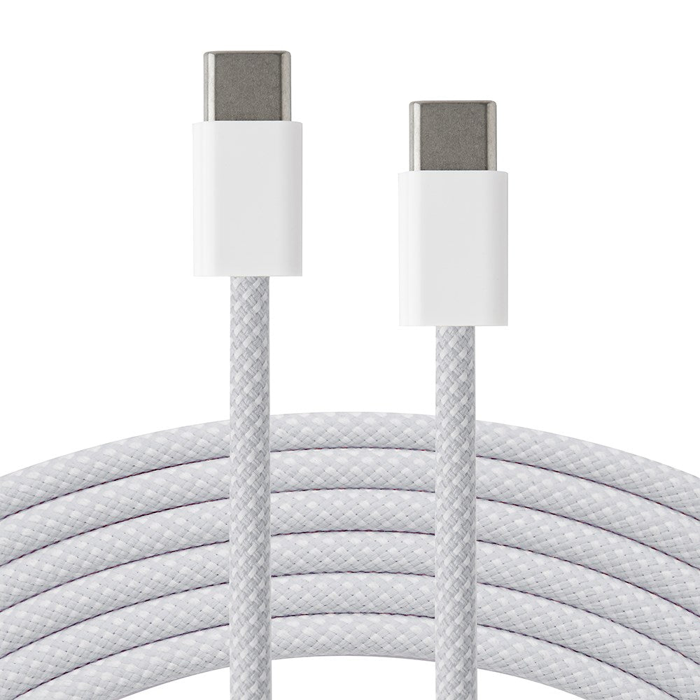 Xceed Braided USB-C till USB-C PD 60W - 2m - Vit