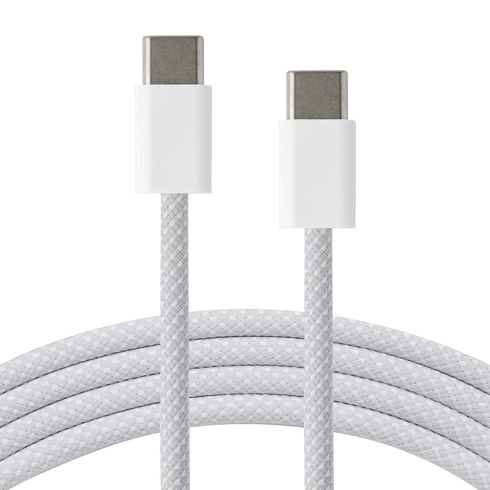 Xceed Braided USB-C till USB-C PD 60W - 1m - Vit