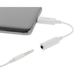 Deltaco USB -C till Aux 3,5 mm adapter - Vit