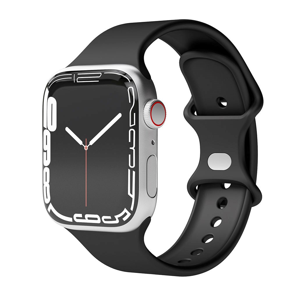 Vonmählen Apple Watch (38/40/SE/41/42mm) Classic Band Band Silikon Rem - Svart