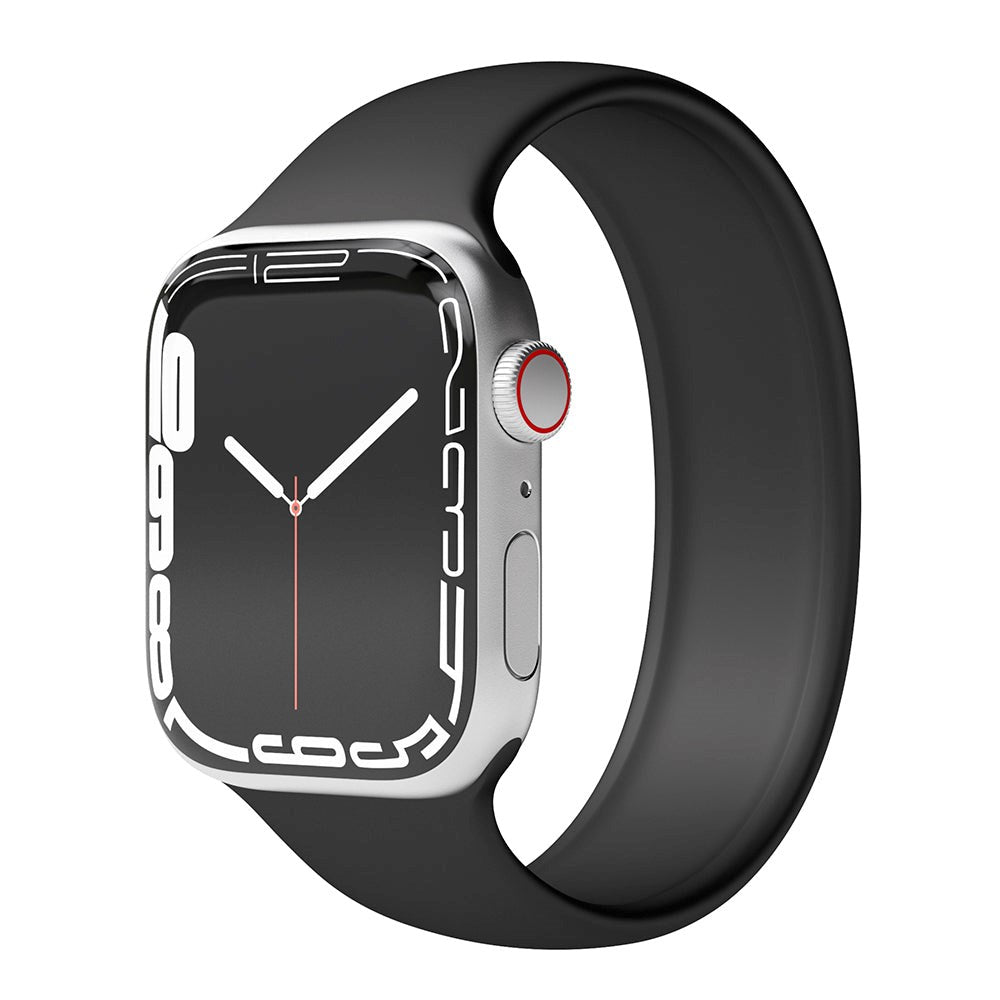 Vonmählen Apple Watch (42/44/SE/45/46/49mm) Solo Loop Band Small Silikon Rem - Svart