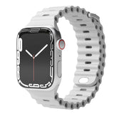 Vonmählen Apple Watch (38/40/SE/41/42mm) Wave Band Silikon Rem - Grå