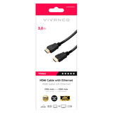 Vivanco HDMI 2.0-Kabel (Hane till Hane) 4K / 60Hz - 3m - Svart