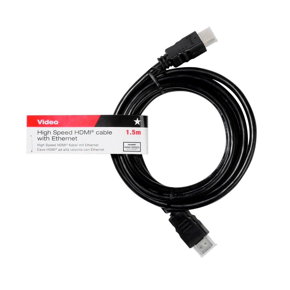 Vivanco HDMI-Kabel (Hane till Hane) med Ethernet - 1.5 m - Svart