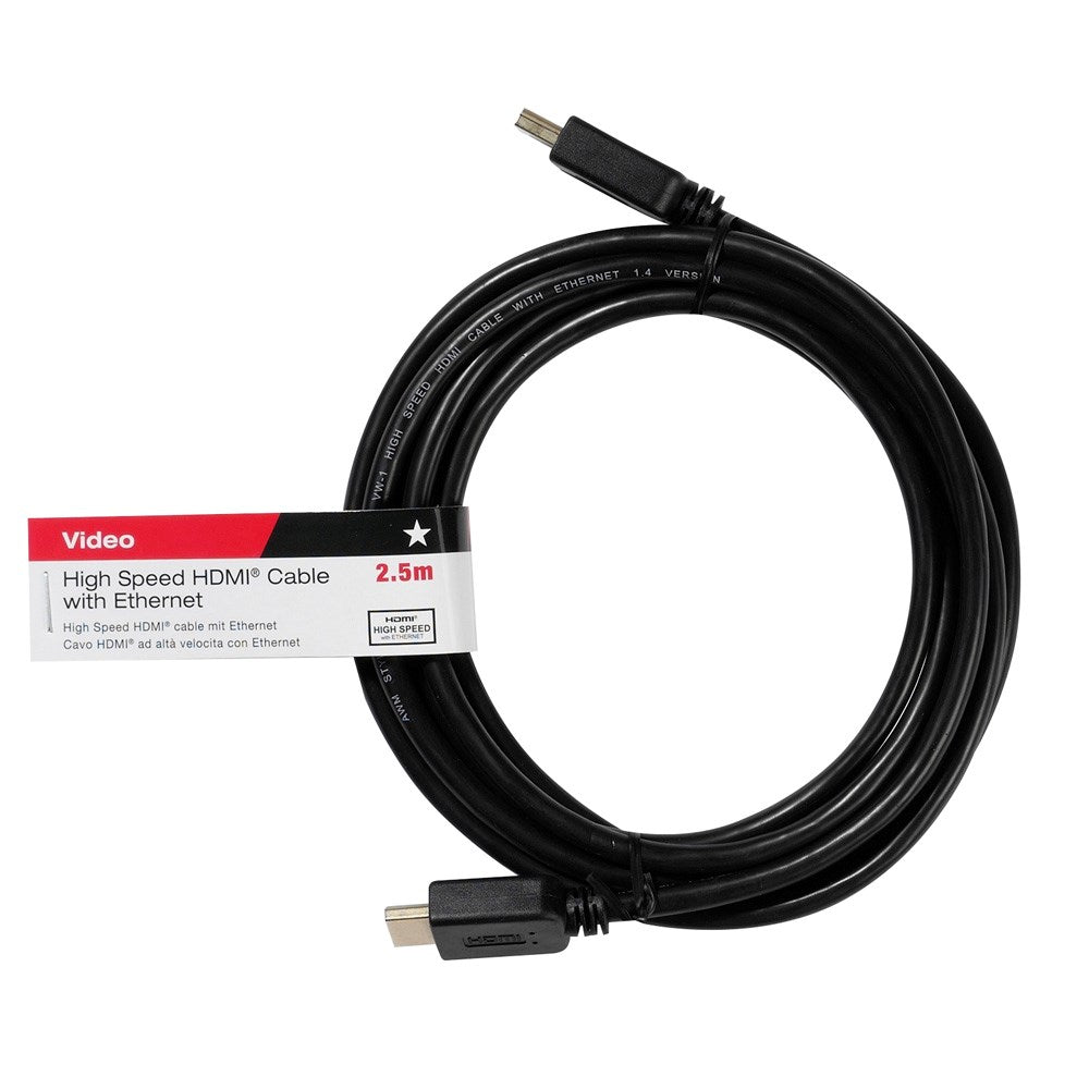 Vivanco HDMI 1.4-Kabel (Hane till Hane) 4K / 24Hz - 2.5m - Svart