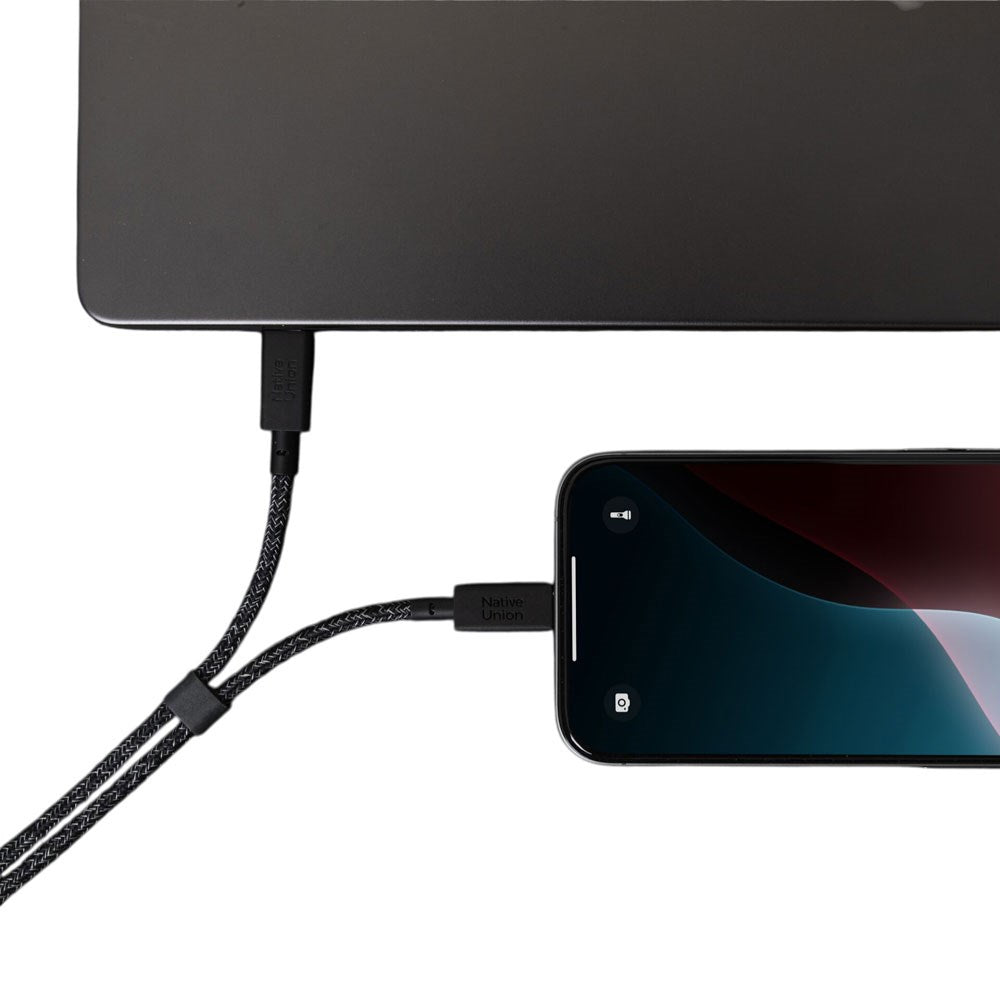 Native Union 2-i-1 USB-C till USB-C Kabel 140W - 2m - Cosmos