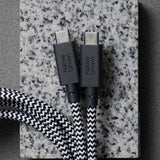Native Union 2-i-1 USB-C till USB-C Kabel 140W - 2m - Zebra